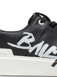 Baskets b-court en cuir imprimé - Noir & Blanc