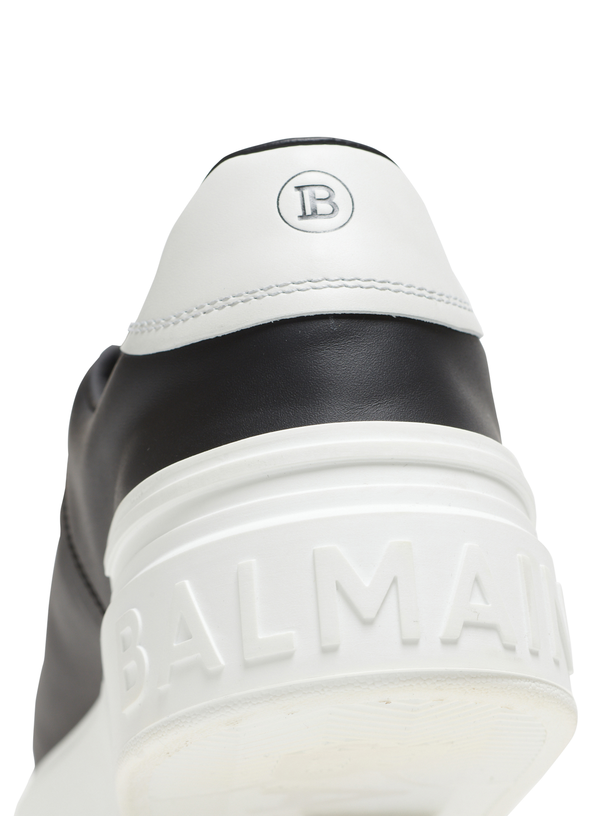 Baskets b-court en cuir imprimé - Noir & Blanc