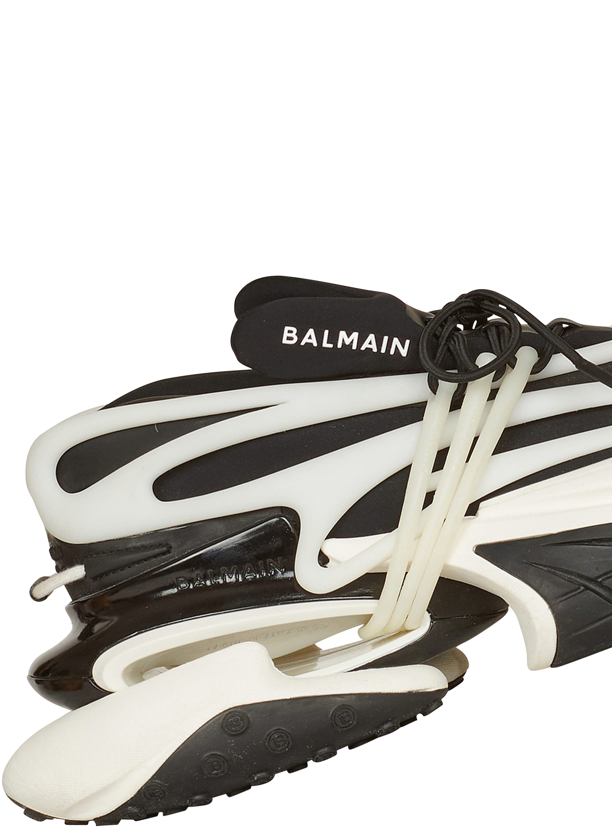 Baskets basses unicorn en néoprène et cuir - Noir & Blanc