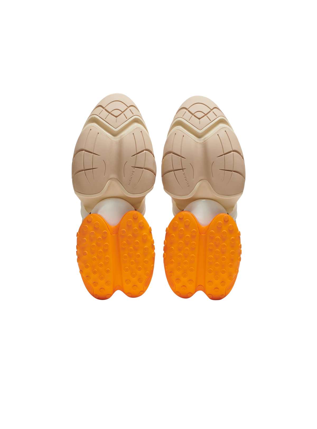 Baskets unicorn en néoprène et cuir - Gris & Blanc & Orange Vif