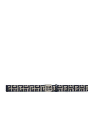 Ceinture PB en jacquard monogramme - Ivoire & Noir