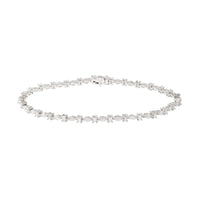 1qty RELIQUAT 4990€/ QTY IN : 1-QTY OUT : 0- ST : 0% // Bracelet Tennis diamants en Marquise et Baguette -Blanc