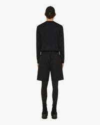Short coupe classique en laine - Noir