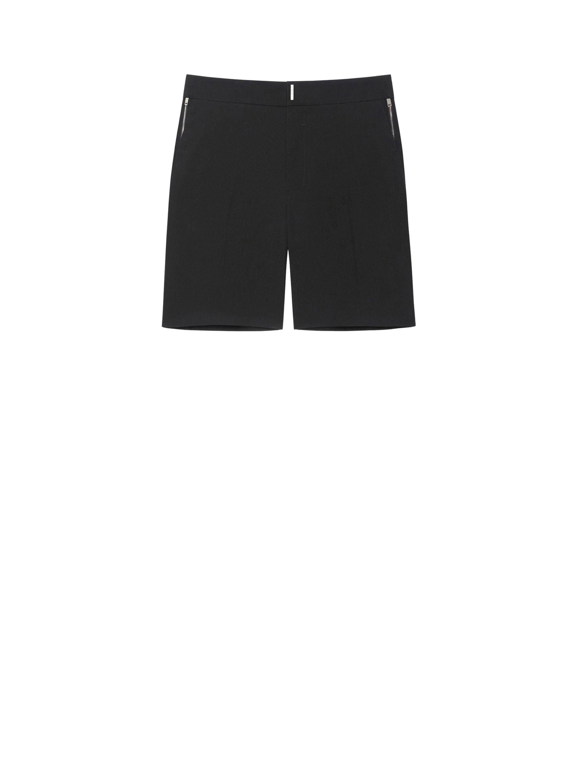 Short coupe classique en laine - Noir