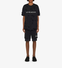 T-shirt à trou surdimensionné - Noir Fume