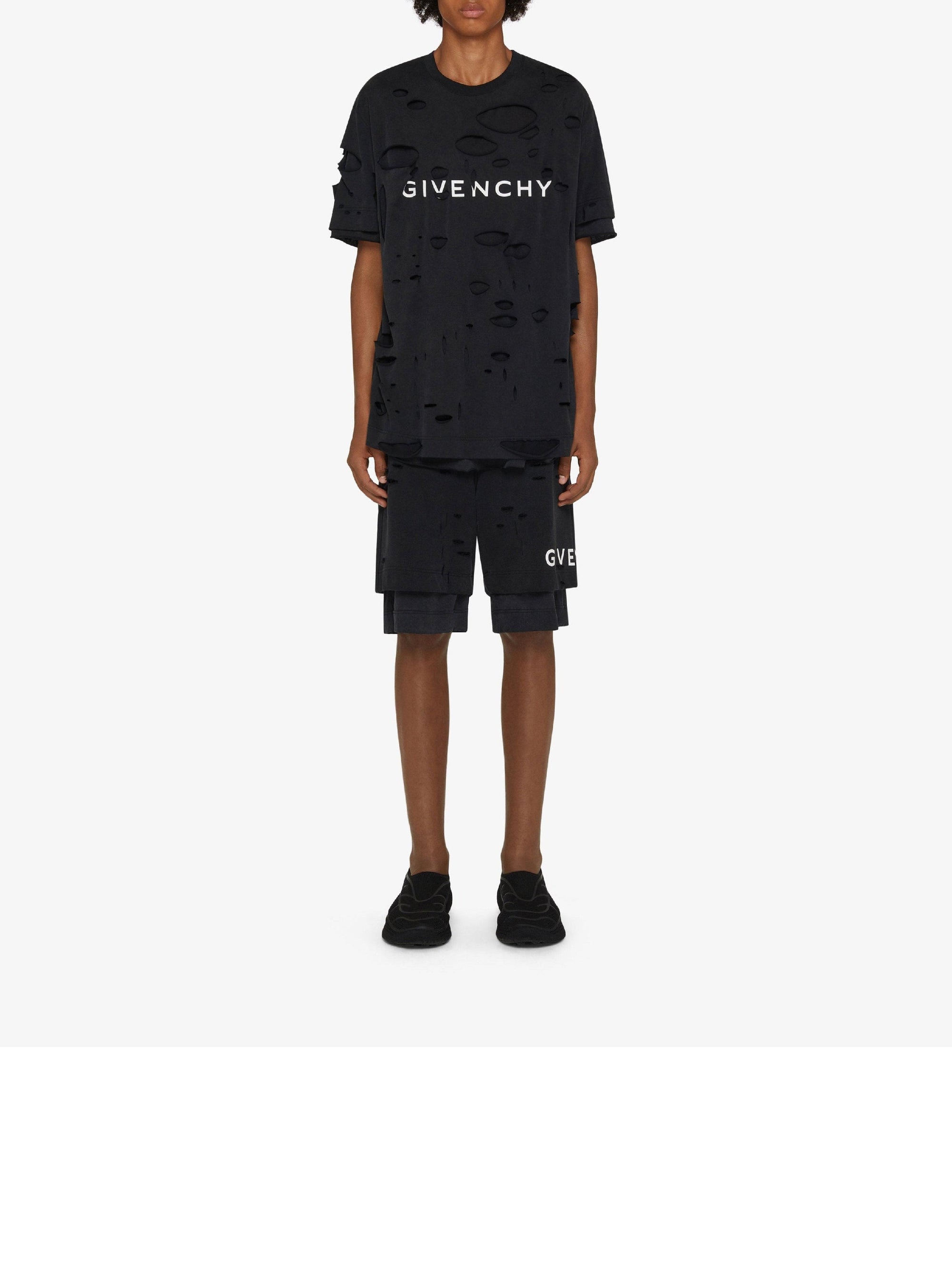 HOLES GIVENCHY PR. - BLACK GARMENT DYED