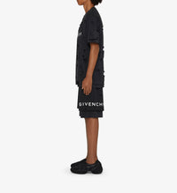T-shirt à trou surdimensionné - Noir Fume