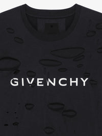 T-shirt à trou surdimensionné - Noir Fume