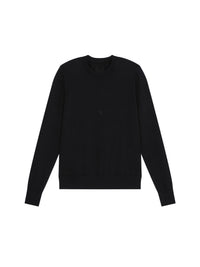 Pull avec broderie en laine et cachemire - Black
