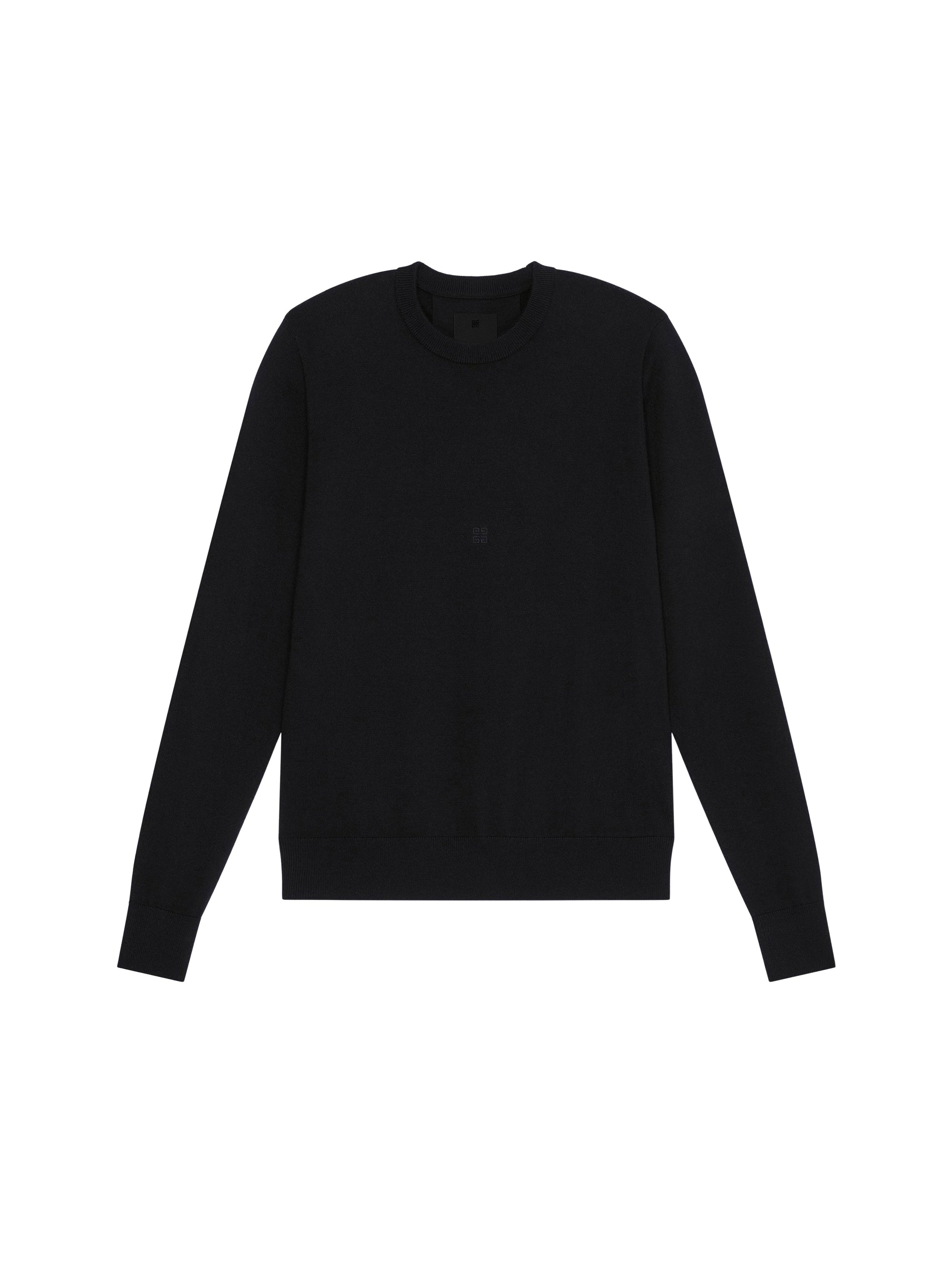 Pull avec broderie en laine et cachemire - Black