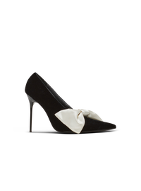 Escarpins clara en velours - Ivoire & Noir