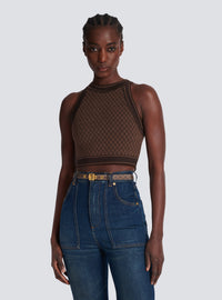 Ceinture p-belt en toile cirée monogramme - Marron & Marron Foncé