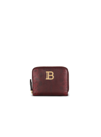 Porte-monnaie b-buzz en cuir karung - Bordeaux