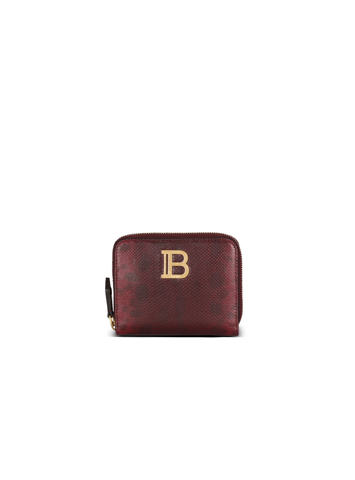Porte-monnaie b-buzz en cuir karung - Bordeaux