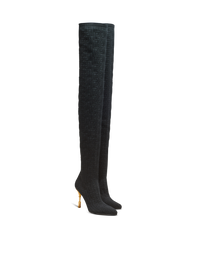 Cuissardes moneta en maille monogramme - Noir