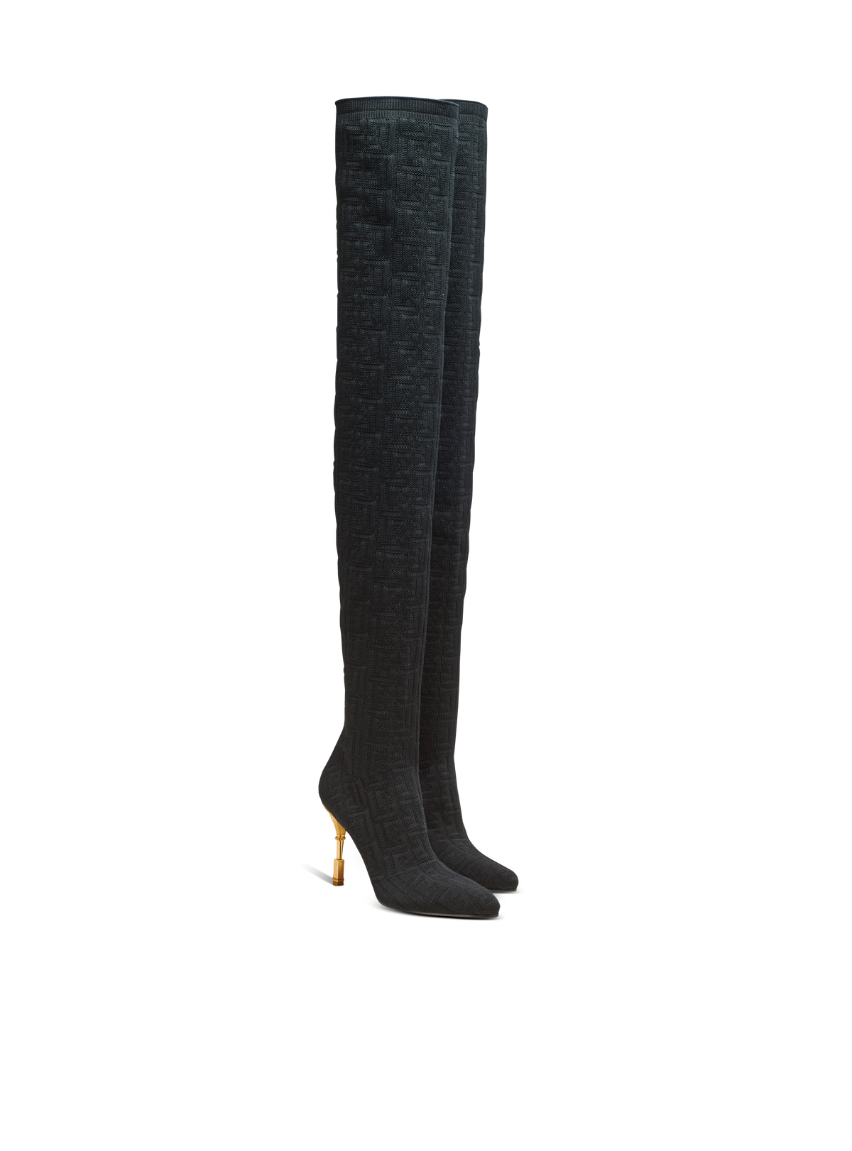 Cuissardes moneta en maille monogramme - Noir