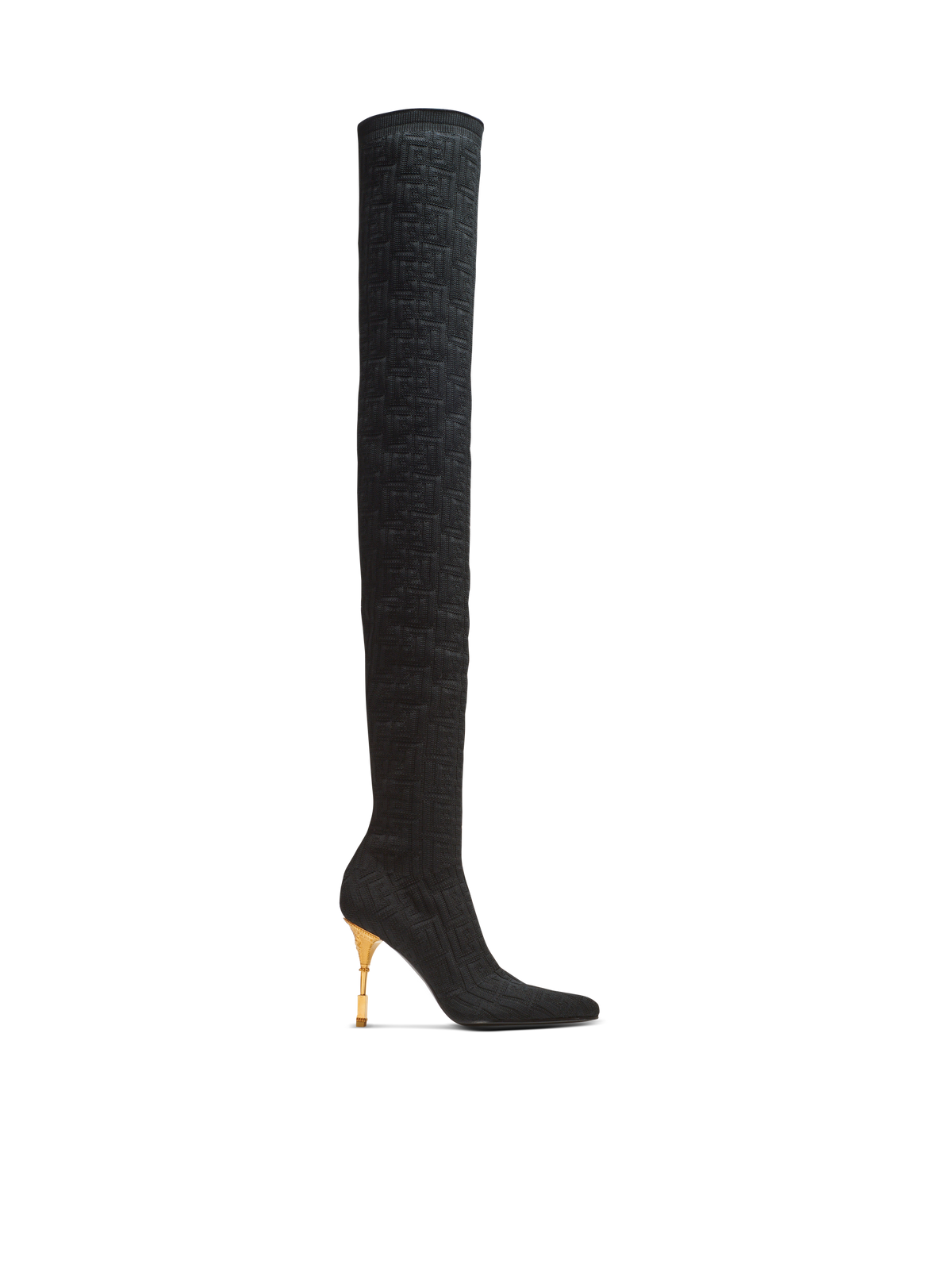 Cuissardes moneta en maille monogramme - Noir