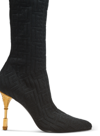 Cuissardes moneta en maille monogramme - Noir