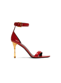 Sandales moneta en cuir verni - Rouge Vif