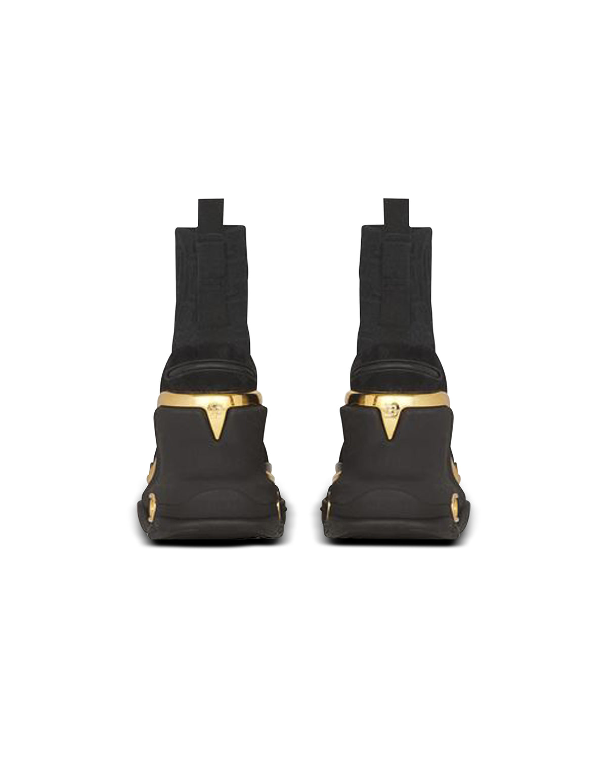 Baskets b-bold compensées en maille monogramme - Noir