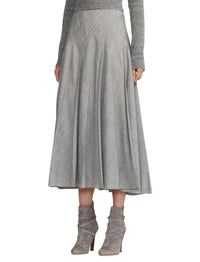 Jupe Harleigh plissée en laine - Classic Light Grey