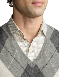 Pull débardeur en cachemire  - Light Grey Heather & Multicolore
