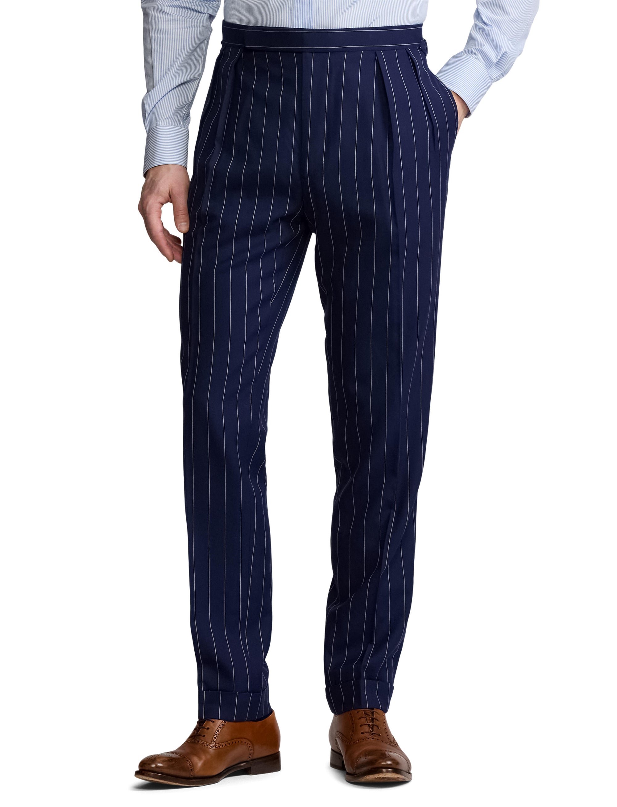 Costume Kent en lin et laine mélangée - Navy & White