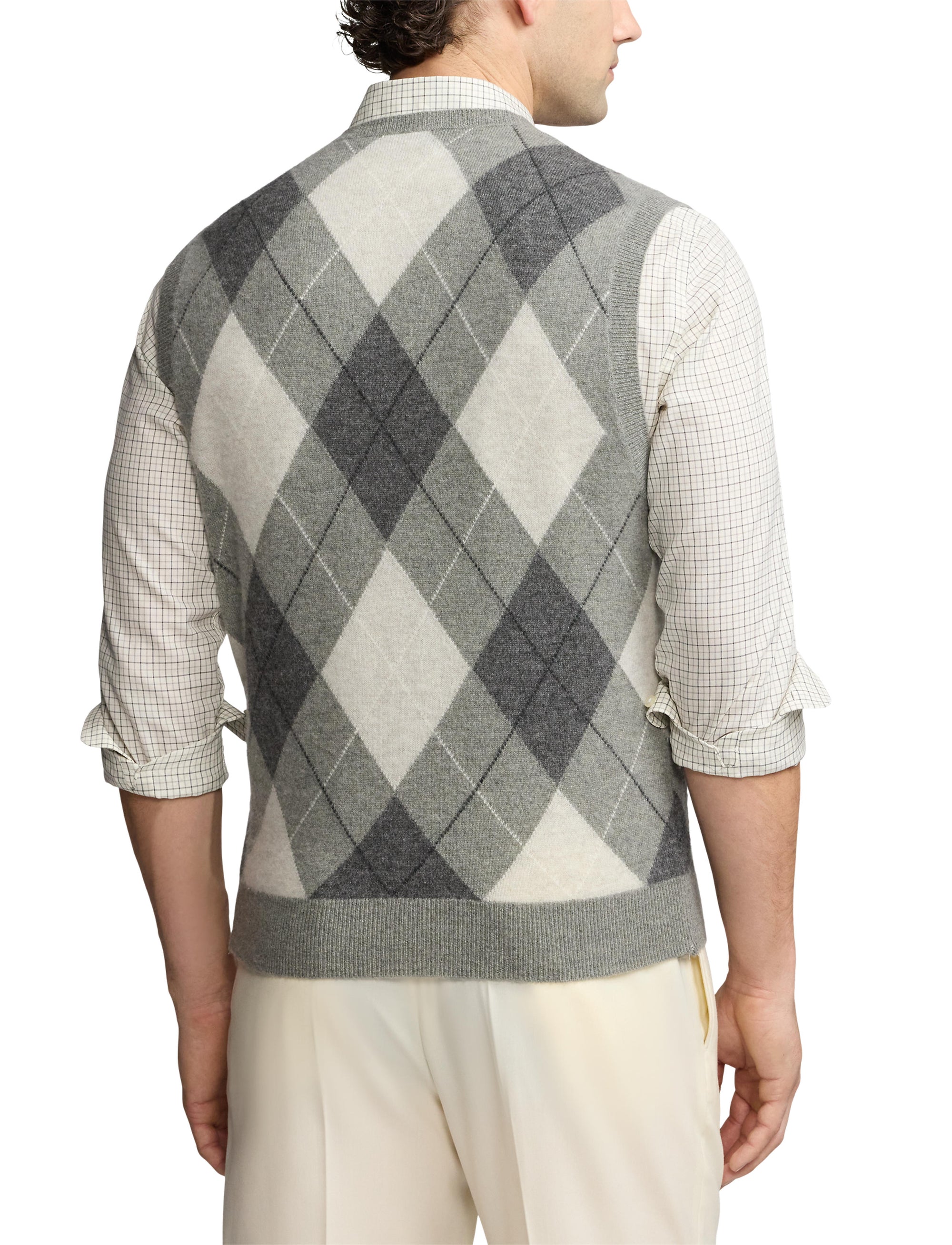 Pull débardeur en cachemire  - Light Grey Heather & Multicolore