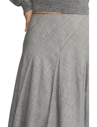Jupe Harleigh plissée en laine - Classic Light Grey