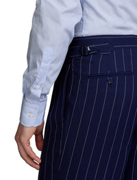 Costume Kent en lin et laine mélangée - Navy & White