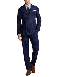 Costume Kent en lin et laine mélangée - Navy & White