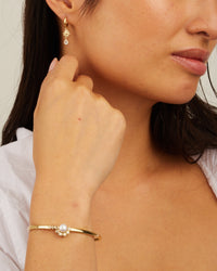 Bracelet perle en or jaune avec diamant - Perle & Diamant