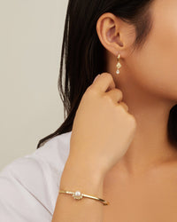 Mono boucle d'oreille en or jaune - Saphir