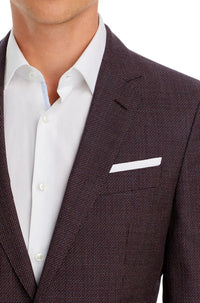 Veste de costume Hutson en laine - Medium Brown