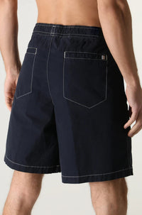 Karlos shorts with an elasticated waistband - Dark Blue
