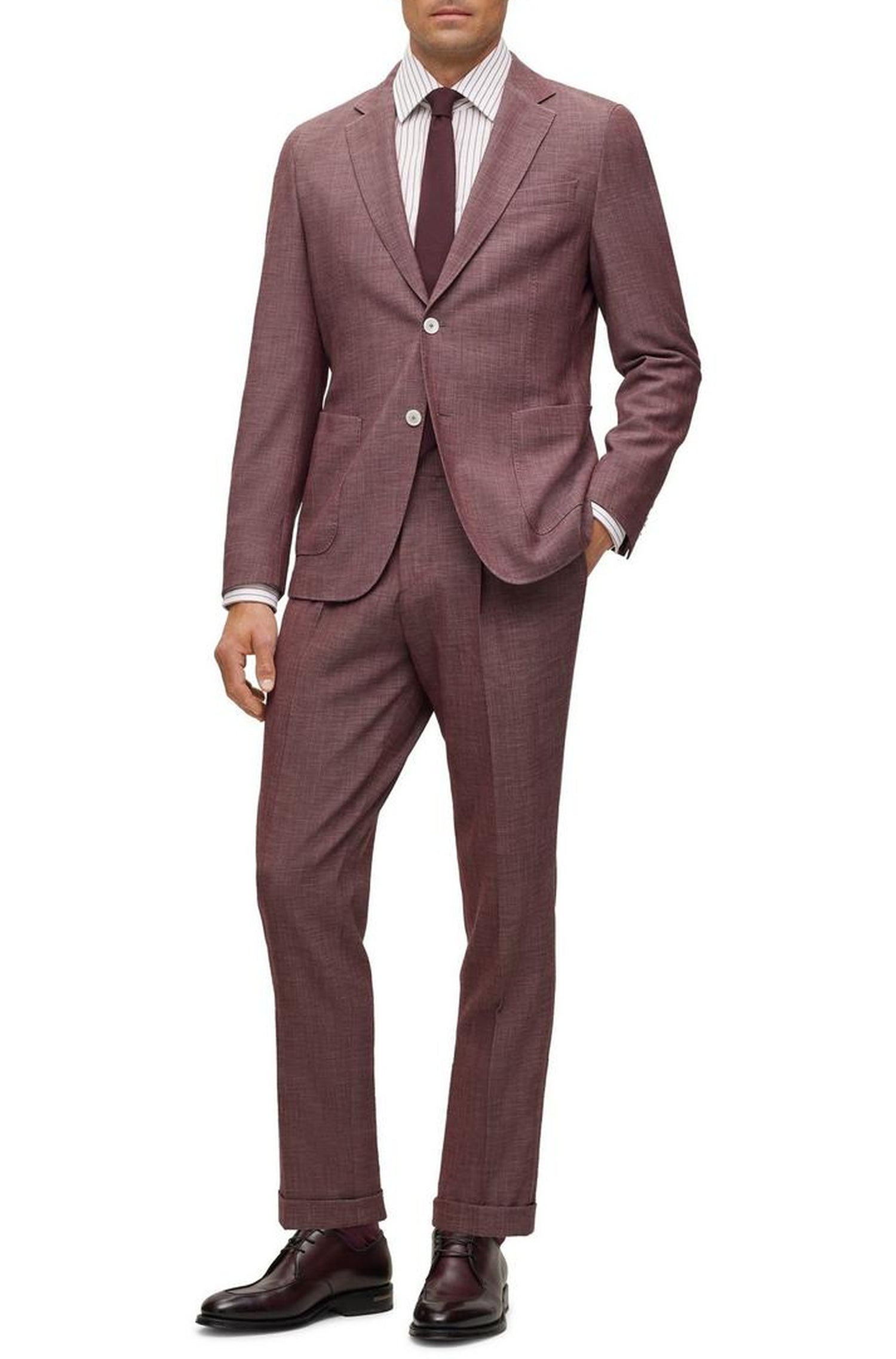 DARK RED // BUSINESS SUITS T-HESTON-2PCS-231