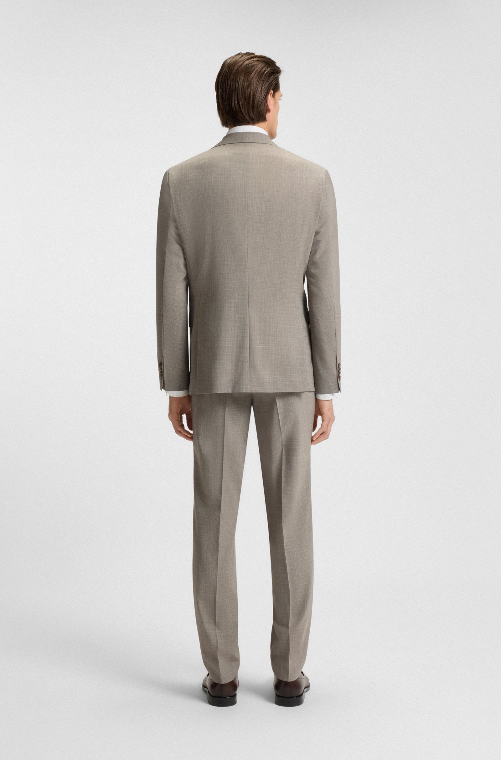 MEDIUM BEIGE // BUSINESS SUITS H-HUGE-3PCS-232