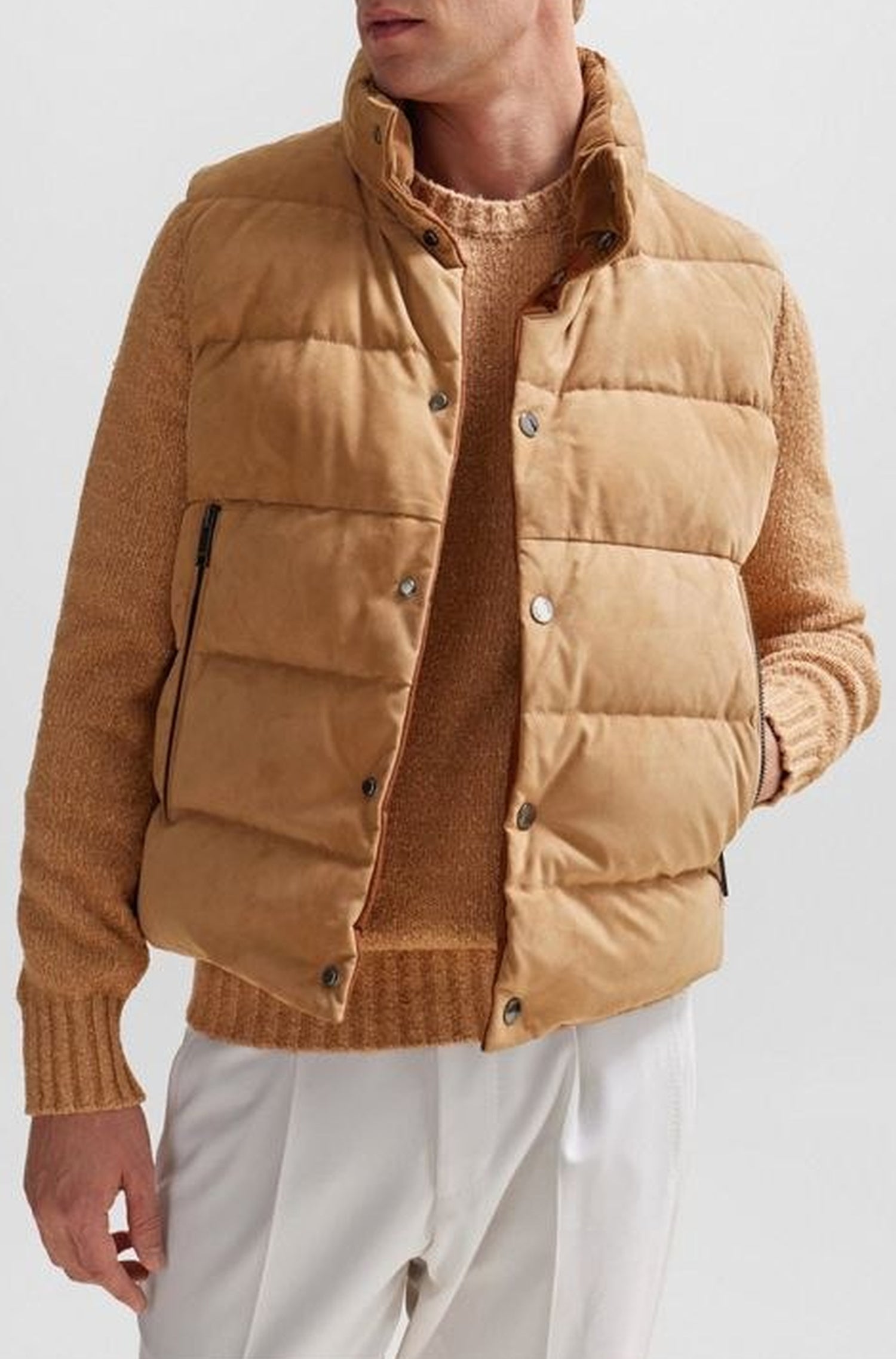 MEDIUM BEIGE // LEATHER L-MEVEST