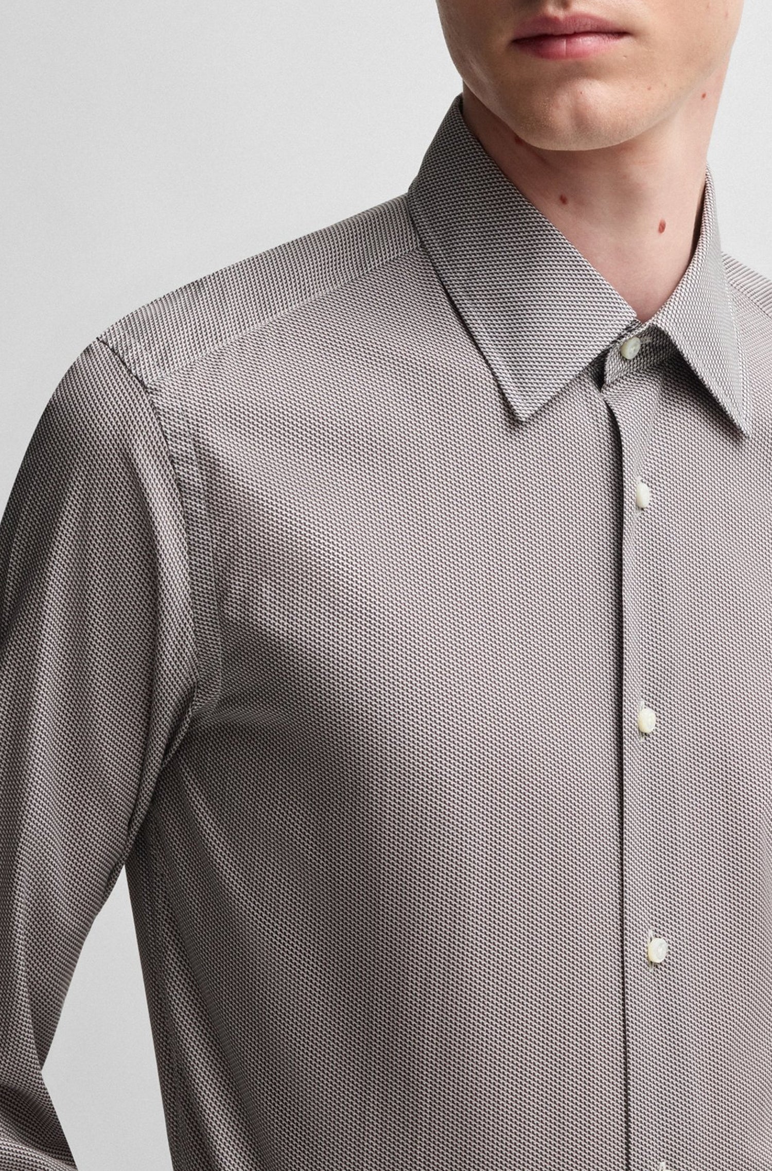 MEDIUM BROWN // BUSINESS SHIRTS L-JOSH-SPREADB-233