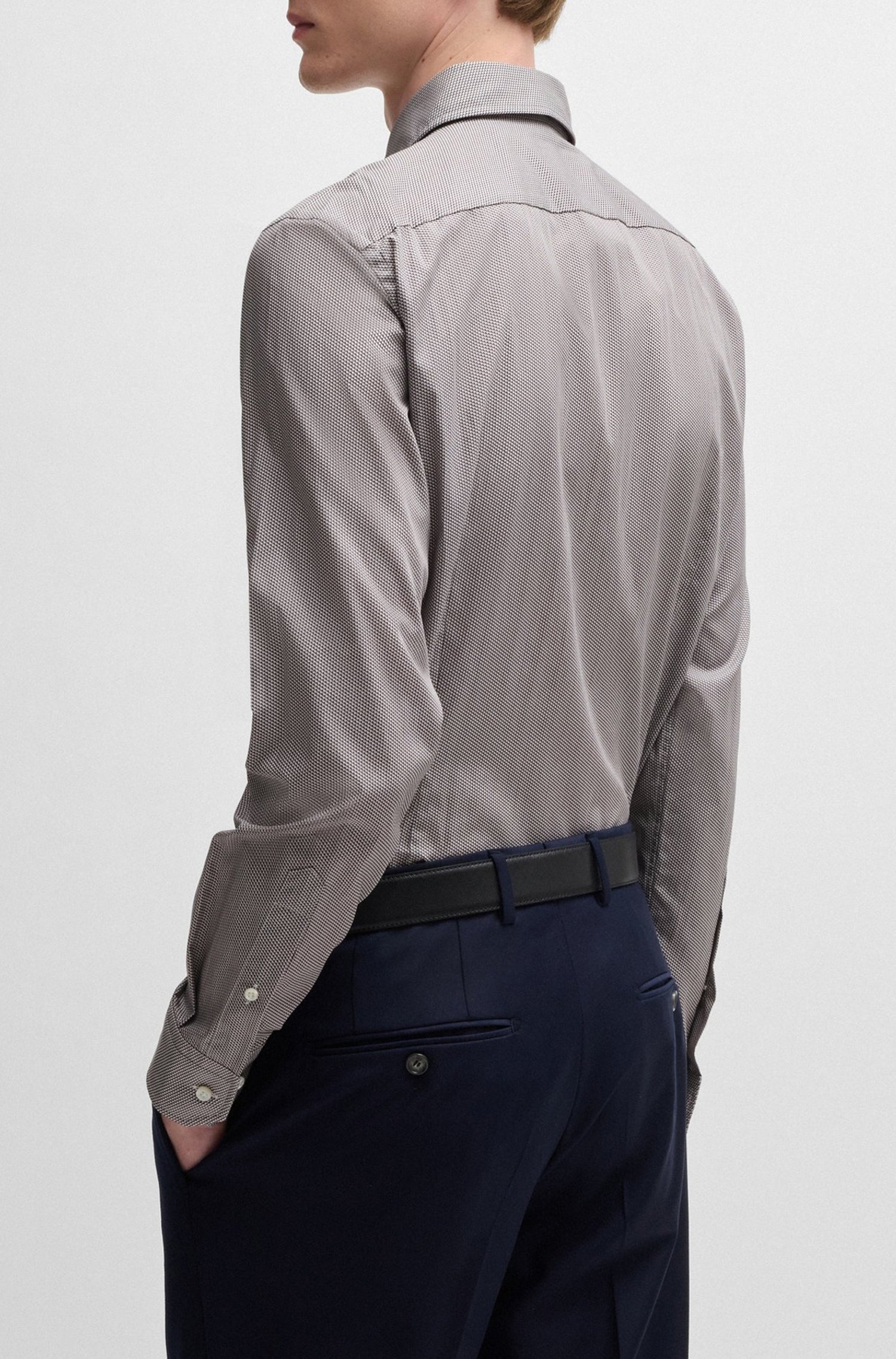 MEDIUM BROWN // BUSINESS SHIRTS L-JOSH-SPREADB-233