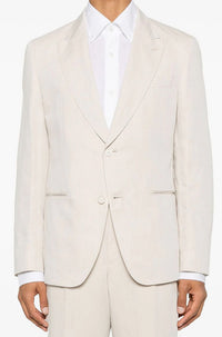 Veste de costume Huge en lin - Dark Beige