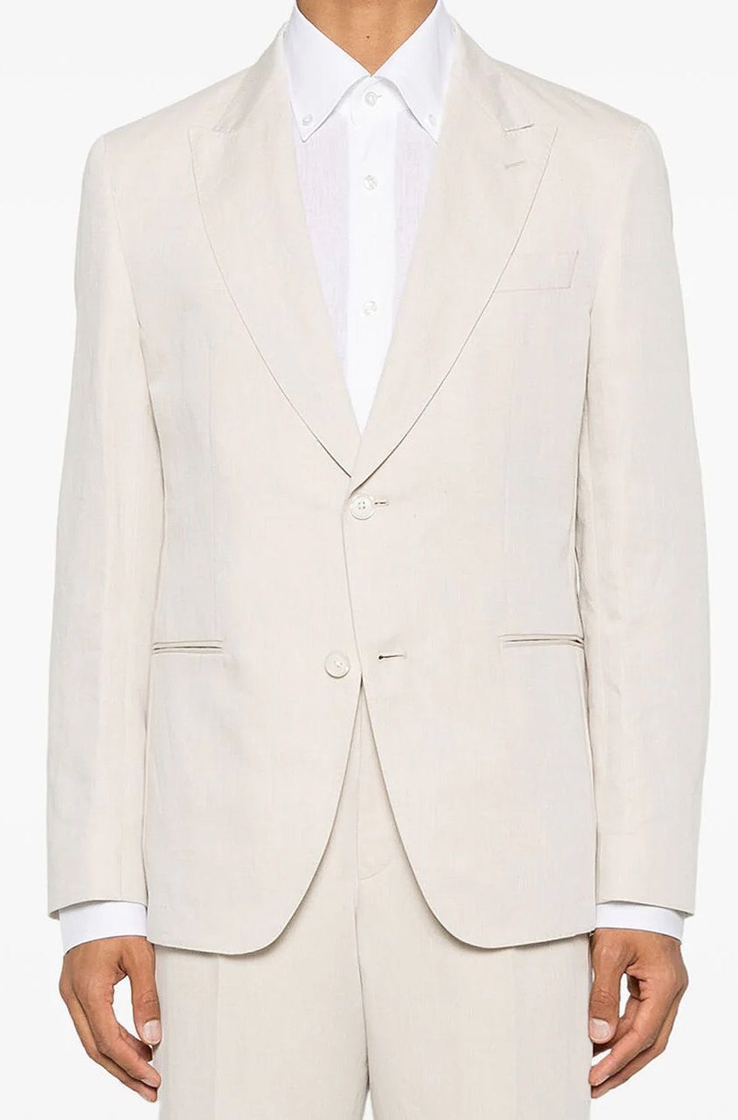 Veste de costume Huge en lin - Dark Beige