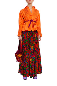 Jupe Boa fleurie coupe fluide - Frida