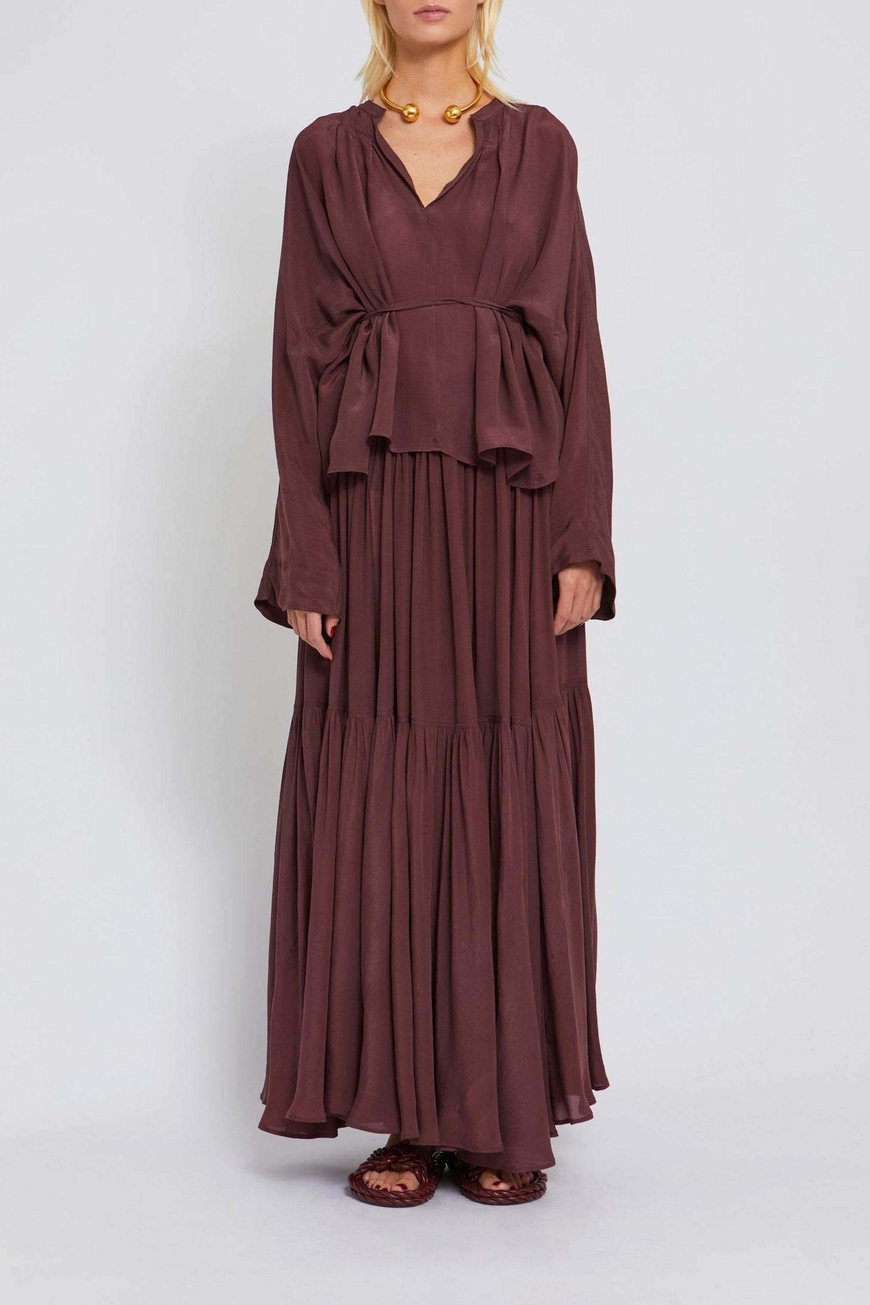 Jupe Boa coupe longue - Burgundy