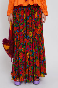 Jupe Boa fleurie coupe fluide - Frida