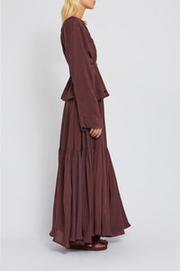 Jupe Boa coupe longue - Burgundy