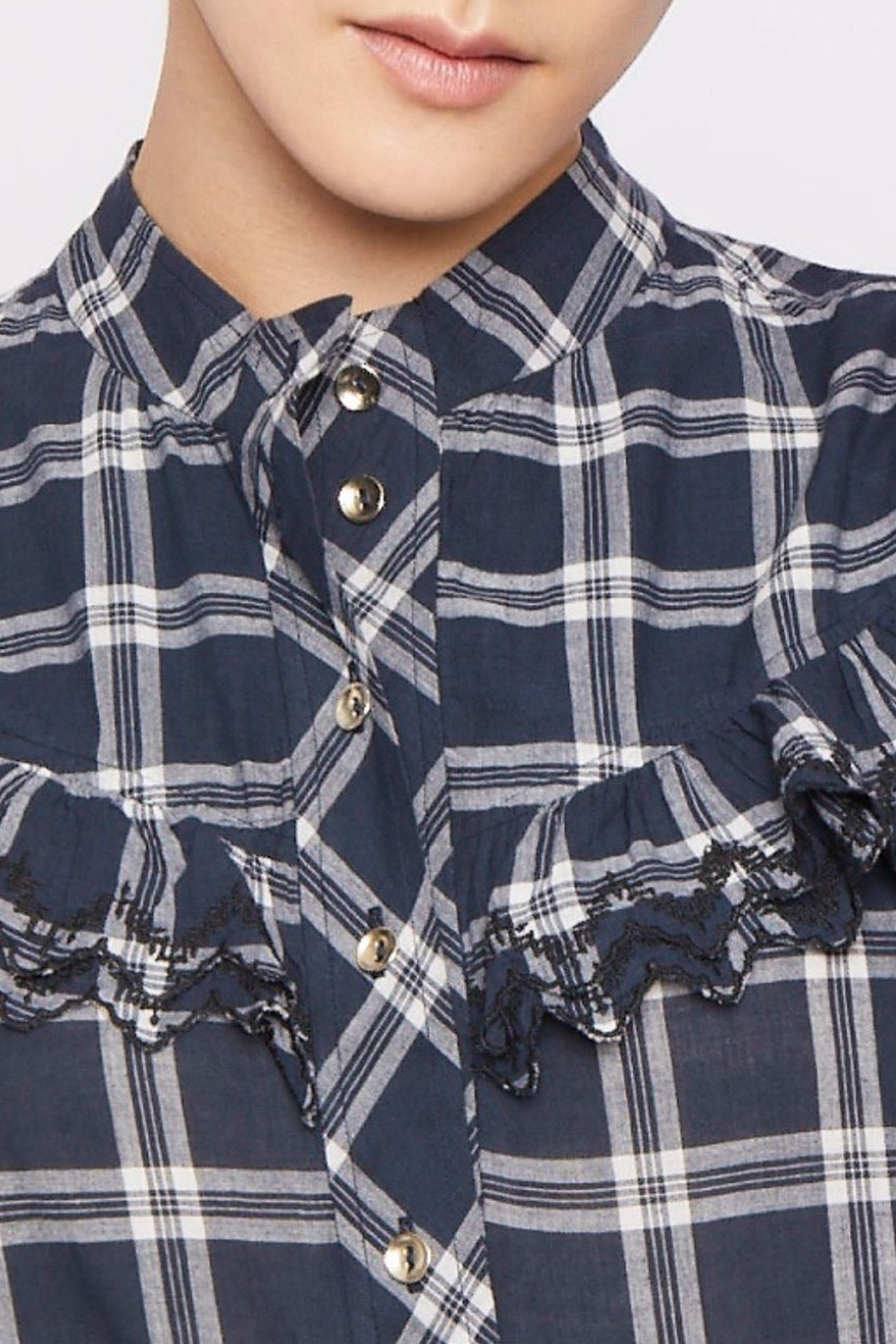 Blouse Boat à manches longues - White