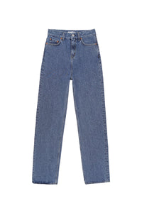 Pantalon large en denim - Medium Blue