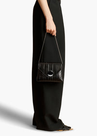 Black Bobbi Bag In Black Eel Leather - Black
