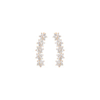 Boucles d'oreilles Be Mine en or rose 18 carats et diamants  - Blanc